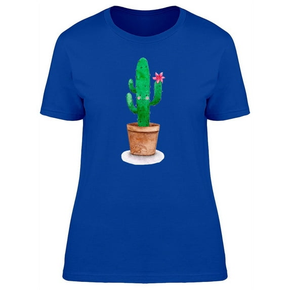 Adorable Happy Cactus In A Pot T-Shirt Women -Image by Shutterstock, Female Small