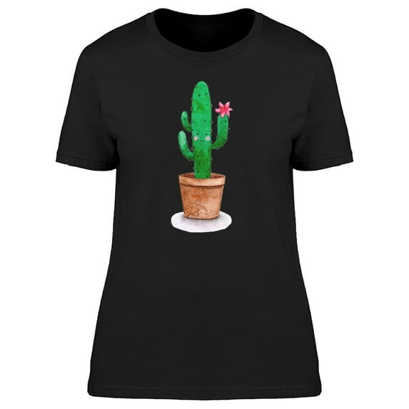 Adorable Happy Cactus In A Pot T-Shirt Women -Image by Shutterstock, Female XX-Large