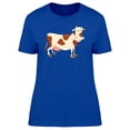 thumbnail image 1 of Adorable Happy Cow Cartoon T-Shirt Women -Image by Shutterstock, Female XX-Large, 1 of 2