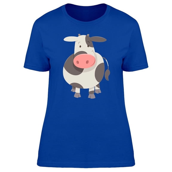 Adorable Happy Cow Doodle T-Shirt Women -Image by Shutterstock, Female x-Large