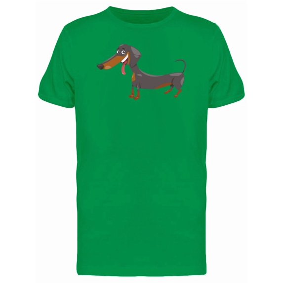 Adorable Happy Dachshund Cartoon Tee Men's -Image by Shutterstock