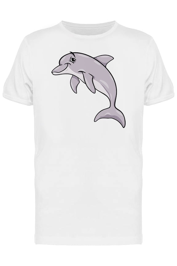 Adorable Happy Dolphin Cartoon Tee Men's -Image by Shutterstock