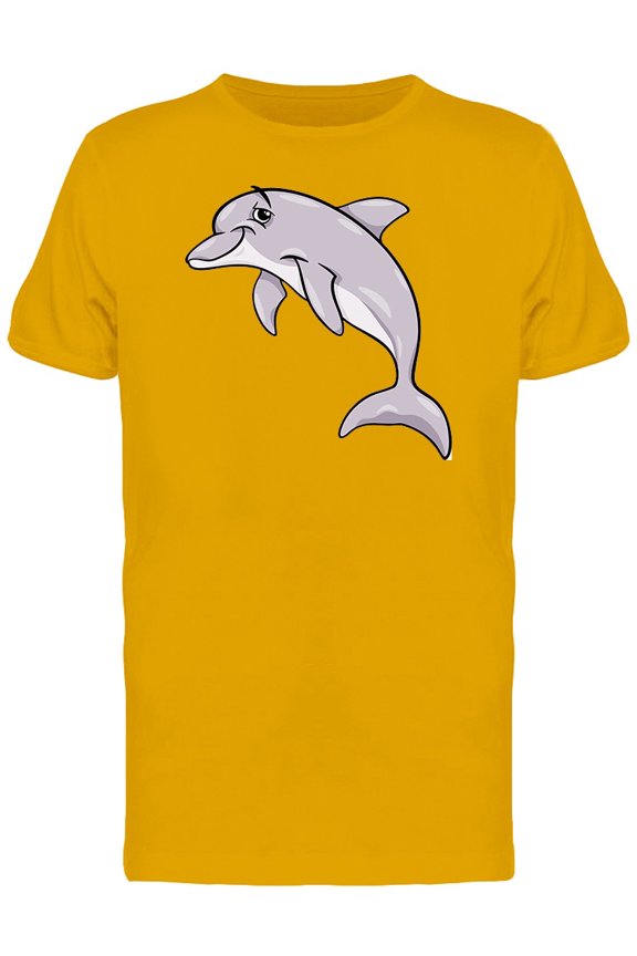 Adorable Happy Dolphin Cartoon Tee Men's -Image by Shutterstock