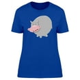 thumbnail image 1 of Adorable Happy Hippo Cartoon T-Shirt Women -Image by Shutterstock, Female x-Large, 1 of 2