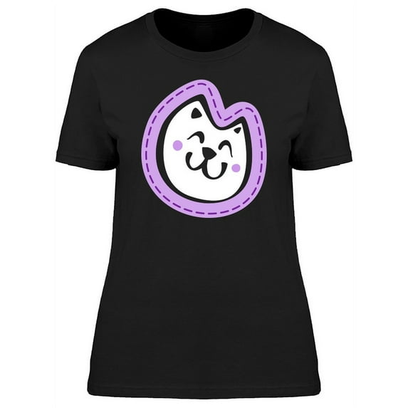 Adorable Happy Kitten Head T-Shirt Women -Image by Shutterstock, Female Medium