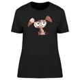 thumbnail image 1 of Adorable Happy Puppy Cartoon T-Shirt Women -Image by Shutterstock, Female 3X-Large, 1 of 2