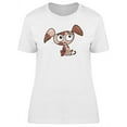 thumbnail image 1 of Adorable Happy Puppy Cartoon T-Shirt Women -Image by Shutterstock, Female XX-Large, 1 of 2