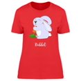 thumbnail image 1 of Adorable Happy Rabbit Cartoon T-Shirt Women -Image by Shutterstock, Female XX-Large, 1 of 2