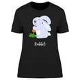 thumbnail image 1 of Adorable Happy Rabbit Cartoon T-Shirt Women -Image by Shutterstock, Female XX-Large, 1 of 2
