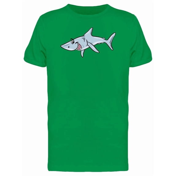 Adorable Happy Shark Cartoon Tee Men's -Image by Shutterstock