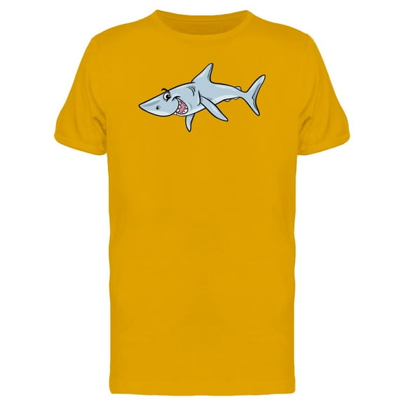 Adorable Happy Shark Cartoon Tee Men's -Image by Shutterstock