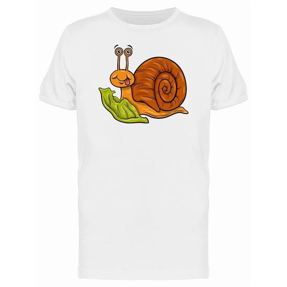 Adorable Happy Snail Cartoon Tee Men's - Men T-Shirt, 2XL