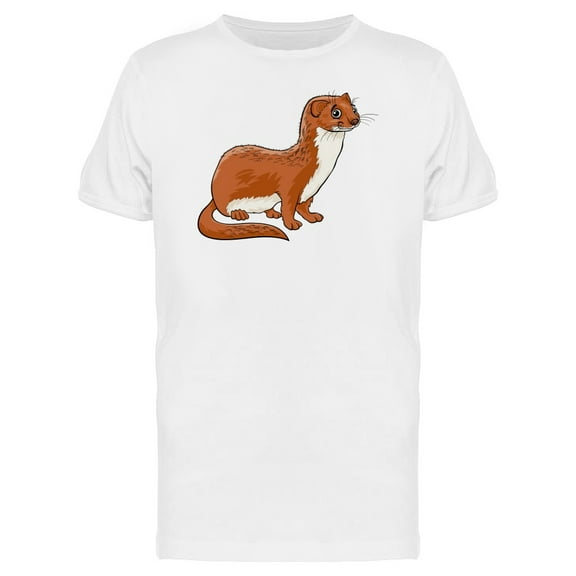 Adorable Happy Weasel Cartoon Tee Men's -Image by Shutterstock