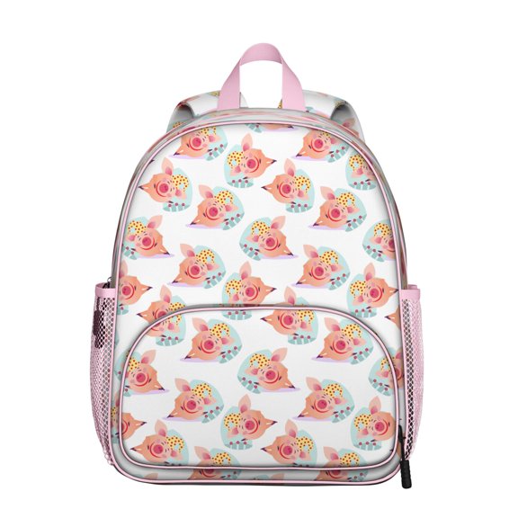 Adorable Hedgehog Artistic Pattern School Backpack - Waterproof & Durable Student Daypack with Side Pockets & Double Zipper