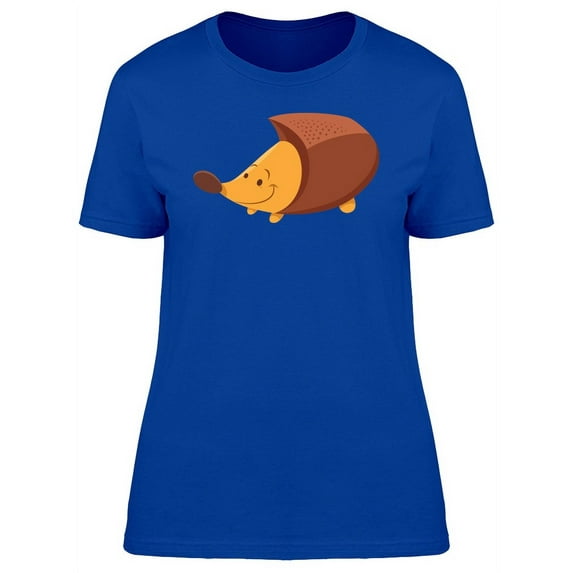Adorable Hedgehog Cartoon T-Shirt Women -Image by Shutterstock, Female Medium