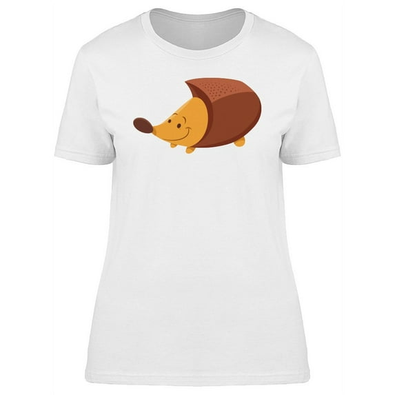 Adorable Hedgehog Cartoon T-Shirt Women -Image by Shutterstock, Female Small