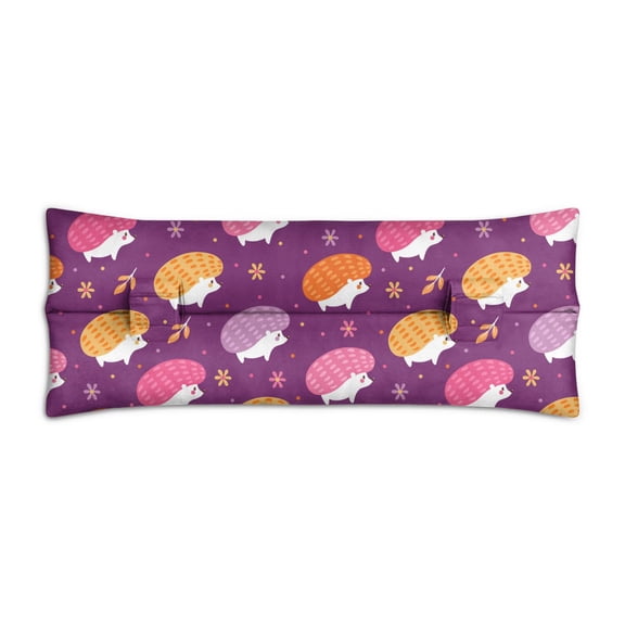 Adorable Hedgehog Print Seatbelt Pressure Relief Pad - Plush Car Pillow for Post Mastectomy & Chest Surgery, Floral Aesthetic