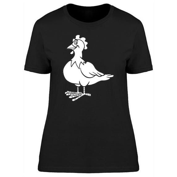 Adorable Hen Cartoon T-Shirt Women -Image by Shutterstock, Female x-Large