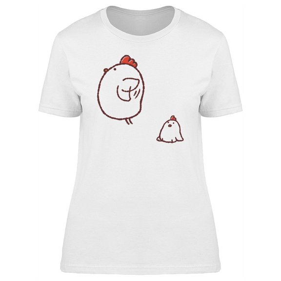 Adorable Hen Wants To Fly Doodle Tee Women's -Image by Shutterstock