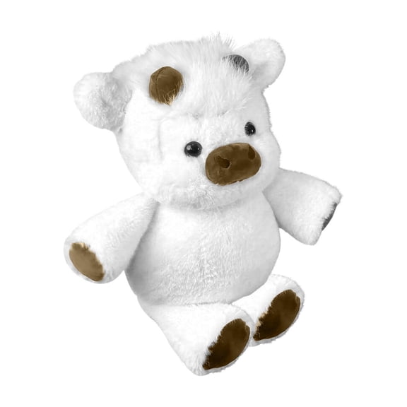 Adorable Highland Cow Plush Toy - Soft Furry Cuddly Stuffed Animal For Stress Relief & Emotional Comfort, Cute Home Decor, Perfect Year of The Horse 2026 & Valentine's Day Gift, 17.7in,White