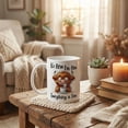 thumbnail image 1 of Adorable Highland Cow Print Coffee Mug "I Am Fine" Slogan, Cute Animal Ceramic Tea Cup for Home Office Kitchen Decor, Perfect Inspirational Friendship Gift for Cow Lovers & Daily Use, White, 1 of 5