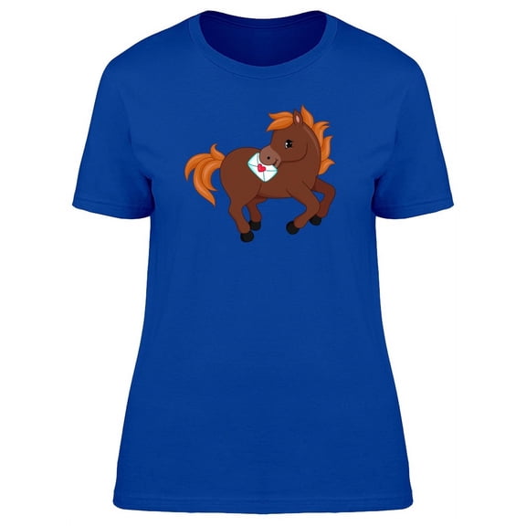 Adorable Horse With Love Letter T-Shirt Women -Image by Shutterstock, Female Medium