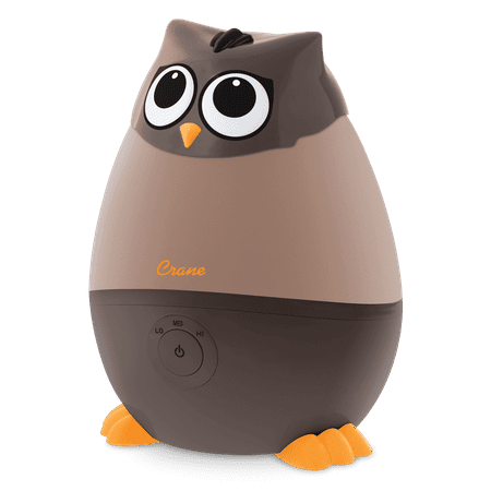 CRANE - Mini Owl 0.5 Gallon Cool Mist Humidifier - Brown