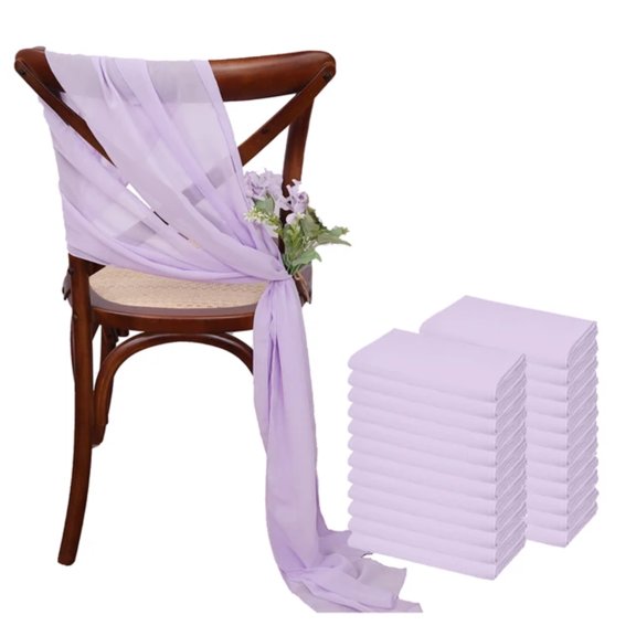 XCNGHU Elegant 17x275cm Christmas Green Chiffon Chair Sashes - Set of 24 Pieces. Sage Chair Sash Wedding Ribbon for Wedding Party Decor. Perfect for Aisle Chair Decoration.