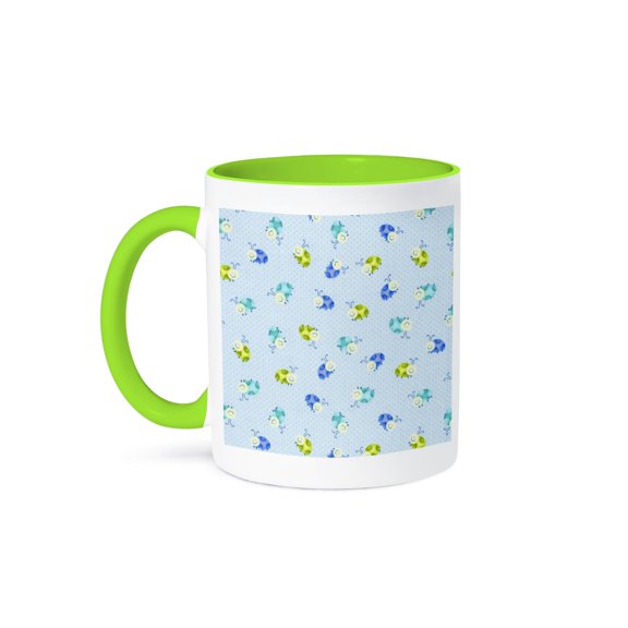 Adorable June Bugs, 11oz Two-Tone Green Mug