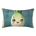Adorable Kawaii Fennel Character Throw Pillow Covers 16" x 24