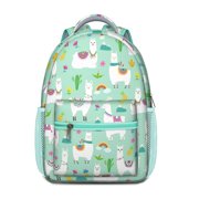 Adorable Kawaii Llama Pattern Backpack   Cute Alpaca Face Cartoon Design with Funny and Charming Style for