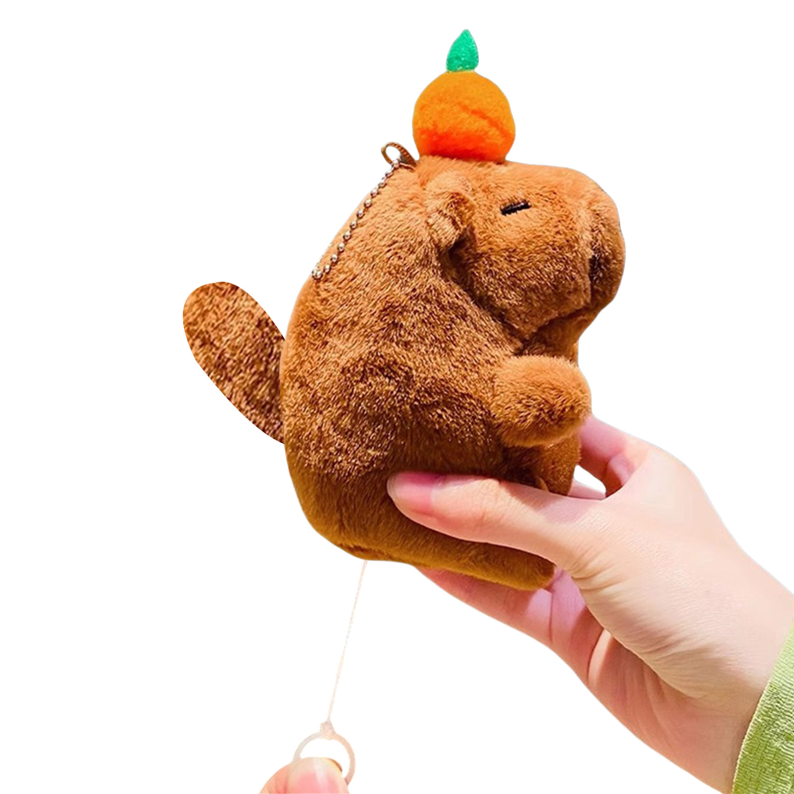 Adorable Keychain Soft Plush Accessory Worker Keyring Novelty Pendant for Bags and Luggage