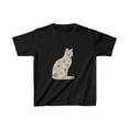thumbnail image 1 of Adorable Kids Shirt with Whimsical Cat Outline Filled with Colorful Flowers, 1 of 2