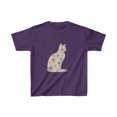 thumbnail image 1 of Adorable Kids Shirt with Whimsical Cat Outline Filled with Colorful Flowers, 1 of 2