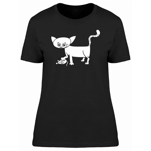 Adorable Kitten Cartoon Tee Women's -Image by Shutterstock