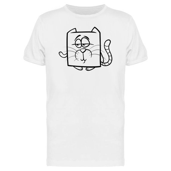 Adorable Kitten Square Cartoon Tee Men's -Image by Shutterstock