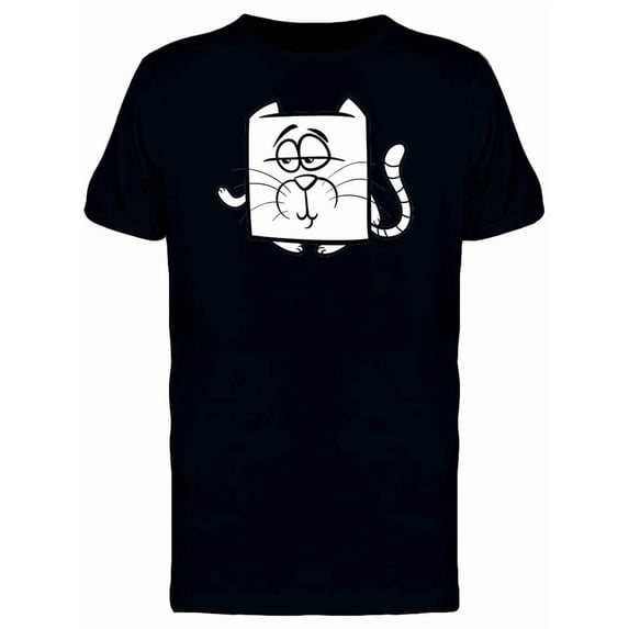 Adorable Kitten Square Cartoon Tee Men's -Image by Shutterstock