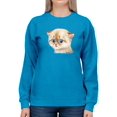 thumbnail image 1 of Adorable Kitten Sweatshirt Women -Kayomi Harai Designs, Female Medium, 1 of 4