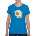 thumbnail image 1 of Adorable Kitten T-Shirt Women -Kayomi Harai Designs, Female Small, 1 of 4