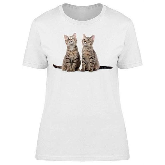 Adorable Kittens Looking Up T-Shirt Women -Image by Shutterstock, Female Small