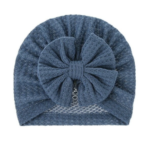 Adorable Knitted Baby Girl Hat with Pom Poms & Striped Headband - Soft, Trendy & Must-Have