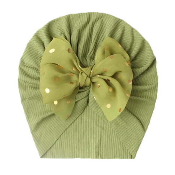 Adorable Knitted Baby Hat With Bow for Everyday Wear Lightweight Layered Head Covering Crafted for and Toddlers, 0-36 Months, Green