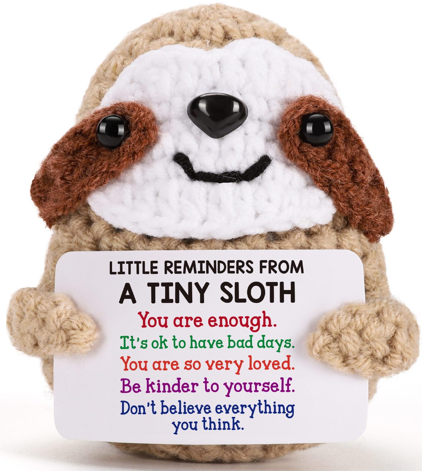 Adorable Knitted Sloth Figurine, Inspirational Gift for Graduation ...
