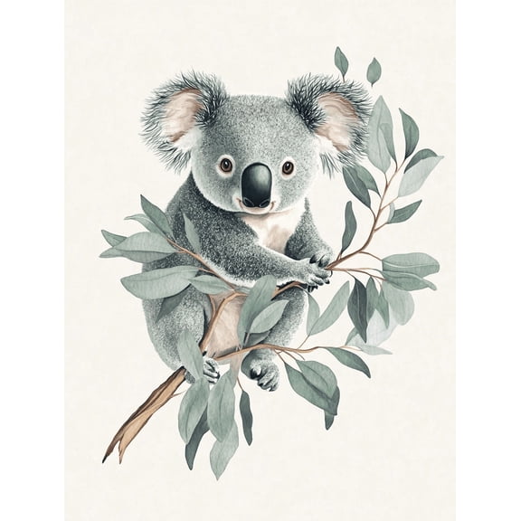 Adorable Koala Canvas Wall Art Perfect for Living Room Bedroom Nursery Office and Bathroom Decor.