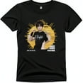 Adorable Kpop Idol Black TShirt with Iconic Pose and Yellow