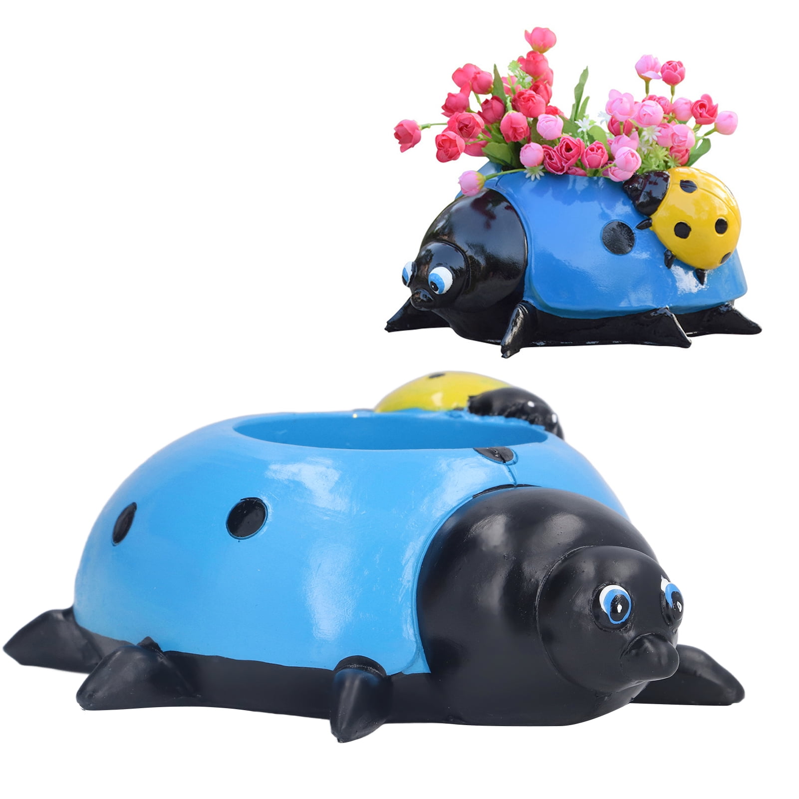 Adorable Ladybugs Flower Pot - Cute Resin Animal Succulent Plant ...