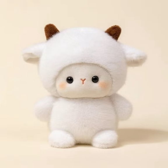 Adorable Lamb Plush Toy Super Soft Fluffy Stuffed Animal Sheep, Cute Wool Plushie for Bedroom Shelf Decor, Easter Back to School Birthday Graduation Gift
