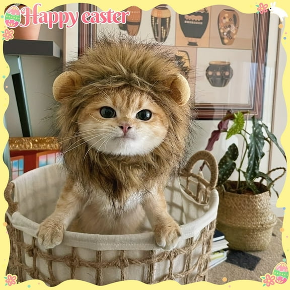 Adorable Lion Mane Cat Costume - Soft Plush, Perfect for British Shorthair Cats | Ideal Photo Accessory