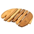 thumbnail image 1 of Adorable Little Carved Elephant Palm Tree Wood Trivet or Hot Pot Pad, 1 of 6