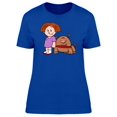 thumbnail image 1 of Adorable Little Girl And Dog Tee Women's -Image by Shutterstock, 1 of 2